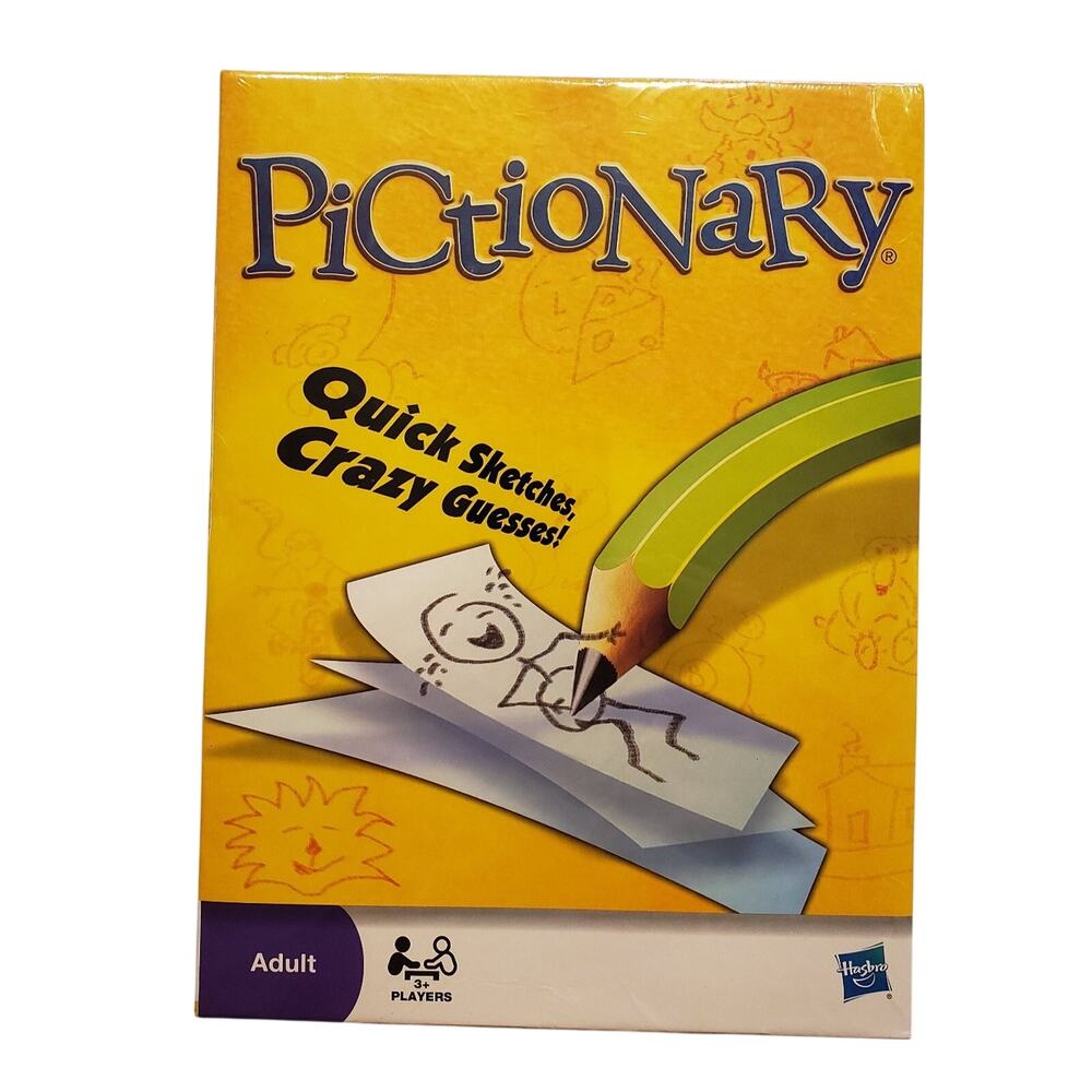 Pictionary Quick Sketches Crazy Guesses Adult Board Game New Sealed Box